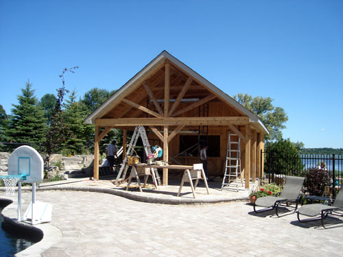 pool house construction